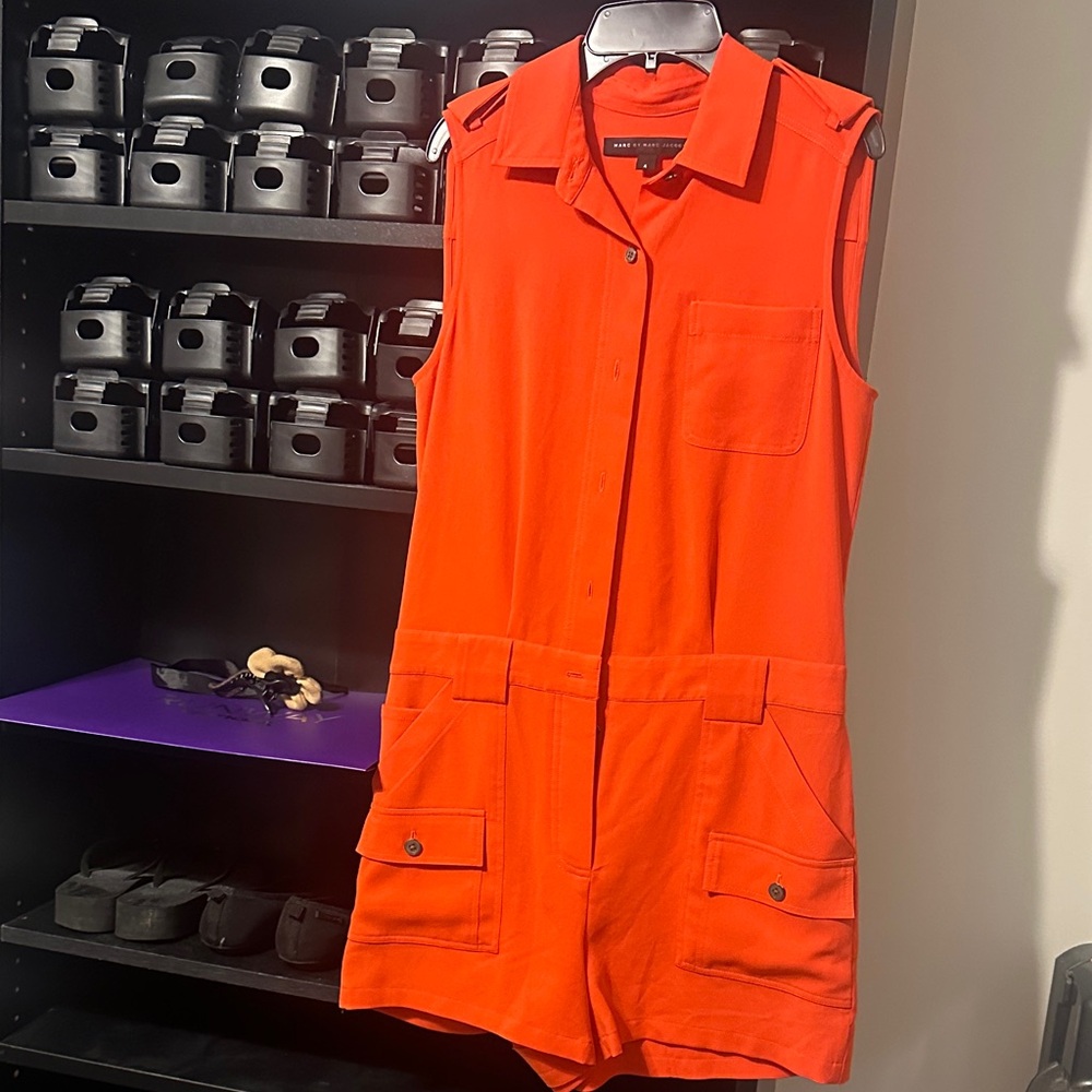 Marc Jacobs Orange Sleeveless Jumpsuit